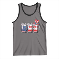Beer American Flag 4th of July Tank Top Merica Drinking USA - Wonder Print Shop