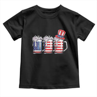 Beer American Flag 4th of July Toddler T Shirt Merica Drinking USA - Wonder Print Shop