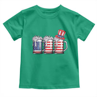 Beer American Flag 4th of July Toddler T Shirt Merica Drinking USA - Wonder Print Shop