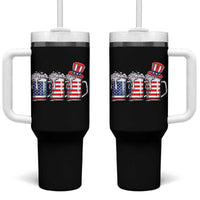 Beer American Flag 4th of July Tumbler With Handle Merica Drinking USA - Wonder Print Shop
