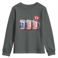 Beer American Flag 4th of July Youth Sweatshirt Merica Drinking USA - Wonder Print Shop