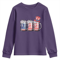 Beer American Flag 4th of July Youth Sweatshirt Merica Drinking USA - Wonder Print Shop