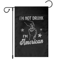 Funny 4th of July Drinking Garden Flag Not Drunk I am American - Wonder Print Shop
