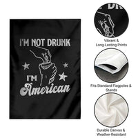 Funny 4th of July Drinking Garden Flag Not Drunk I am American - Wonder Print Shop