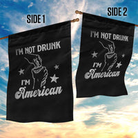 Funny 4th of July Drinking Garden Flag Not Drunk I am American - Wonder Print Shop
