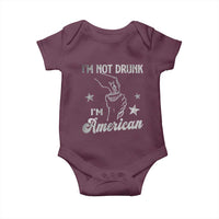 Funny 4th of July Drinking Baby Onesie Not Drunk I am American - Wonder Print Shop