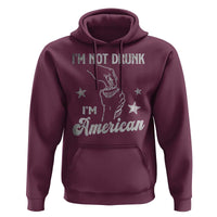 Funny 4th of July Drinking Hoodie Not Drunk I am American - Wonder Print Shop