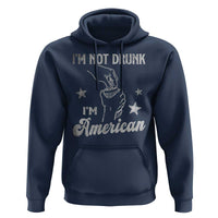 Funny 4th of July Drinking Hoodie Not Drunk I am American - Wonder Print Shop