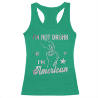 Funny 4th of July Drinking Racerback Tank Top Not Drunk I am American - Wonder Print Shop