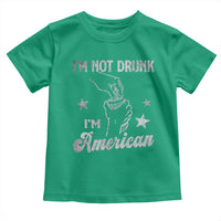 Funny 4th of July Drinking Toddler T Shirt Not Drunk I am American - Wonder Print Shop