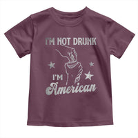 Funny 4th of July Drinking Toddler T Shirt Not Drunk I am American - Wonder Print Shop