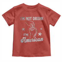 Funny 4th of July Drinking Toddler T Shirt Not Drunk I am American - Wonder Print Shop