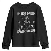 Funny 4th of July Drinking Youth Sweatshirt Not Drunk I am American - Wonder Print Shop