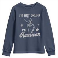 Funny 4th of July Drinking Youth Sweatshirt Not Drunk I am American - Wonder Print Shop