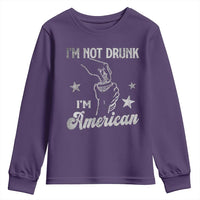 Funny 4th of July Drinking Youth Sweatshirt Not Drunk I am American - Wonder Print Shop