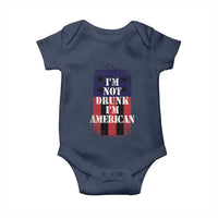 Funny Beer American Flag 4th of July Baby Onesie Not Drunk I am American Merica USA - Wonder Print Shop