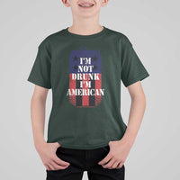 Funny Beer American Flag 4th of July T Shirt For Kid Not Drunk I am American Merica USA - Wonder Print Shop