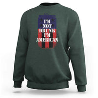 Funny Beer American Flag 4th of July Sweatshirt Not Drunk I am American Merica USA - Wonder Print Shop
