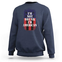 Funny Beer American Flag 4th of July Sweatshirt Not Drunk I am American Merica USA - Wonder Print Shop