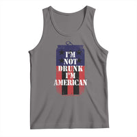 Funny Beer American Flag 4th of July Tank Top Not Drunk I am American Merica USA - Wonder Print Shop
