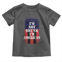Funny Beer American Flag 4th of July Toddler T Shirt Not Drunk I am American Merica USA - Wonder Print Shop