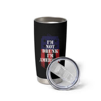 Funny Beer American Flag 4th of July Tumbler Cup Not Drunk I am American Merica USA - Wonder Print Shop