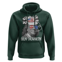 4th of July Ben Drankin Hoodie Funny Benjamin Franklin USA Flag - Wonder Print Shop