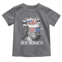 4th of July Ben Drankin Toddler T Shirt Funny Benjamin Franklin USA Flag - Wonder Print Shop