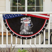 4th of July Ben Drankin Patriotic Fan Flag Funny Benjamin Franklin USA Flag