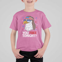 Funny 4th of July T Shirt For Kid Patriotic Bald Eagle You Free Tonight - Wonder Print Shop