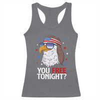 Funny 4th of July Racerback Tank Top Patriotic Bald Eagle You Free Tonight - Wonder Print Shop