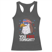 Funny 4th of July Racerback Tank Top Patriotic Bald Eagle You Free Tonight - Wonder Print Shop