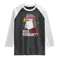 Funny 4th of July Raglan Shirt Patriotic Bald Eagle You Free Tonight - Wonder Print Shop