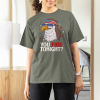 Funny 4th of July T Shirt For Women Patriotic Bald Eagle You Free Tonight - Wonder Print Shop