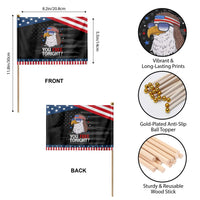 Funny 4th of July Patriotic Handheld Flag Bald Eagle You Free Tonight