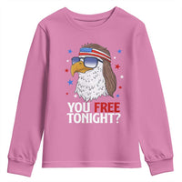 Funny 4th of July Youth Sweatshirt Patriotic Bald Eagle You Free Tonight - Wonder Print Shop