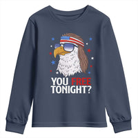 Funny 4th of July Youth Sweatshirt Patriotic Bald Eagle You Free Tonight - Wonder Print Shop