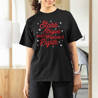 Stars Stripes And Equal Rights T Shirt For Women 4th Of July Patriotic - Wonder Print Shop