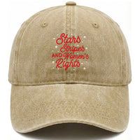 Stars Stripes And Equal Rights Washed Cotton Baseball Cap 4th Of July Patriotic