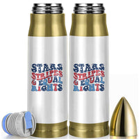 Stars Stripes And Equal Rights Bullet Tumbler Groovy Retro 4th Of July - Wonder Print Shop