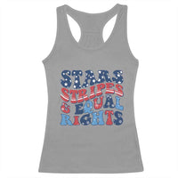 Stars Stripes And Equal Rights Racerback Tank Top Groovy Retro 4th Of July - Wonder Print Shop