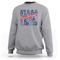 Stars Stripes And Equal Rights Sweatshirt Groovy Retro 4th Of July - Wonder Print Shop