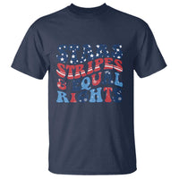 Stars Stripes And Equal Rights T Shirt Groovy Retro 4th Of July - Wonder Print Shop