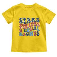 Stars Stripes And Equal Rights Toddler T Shirt Groovy Retro 4th Of July - Wonder Print Shop