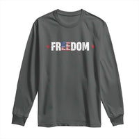 Patriotic Long Sleeve Shirt Freedom American Flag 4th of July - Wonder Print Shop