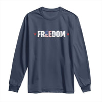 Patriotic Long Sleeve Shirt Freedom American Flag 4th of July - Wonder Print Shop