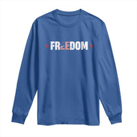 Patriotic Long Sleeve Shirt Freedom American Flag 4th of July - Wonder Print Shop