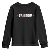 Patriotic Youth Sweatshirt Freedom American Flag 4th of July - Wonder Print Shop
