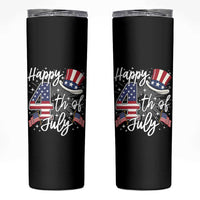 Happy 4th Of July Skinny Tumbler Patriotic American Flag USA - Wonder Print Shop