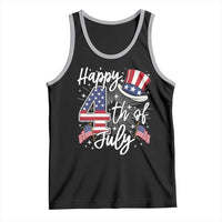 Happy 4th Of July Tank Top Patriotic American Flag USA - Wonder Print Shop